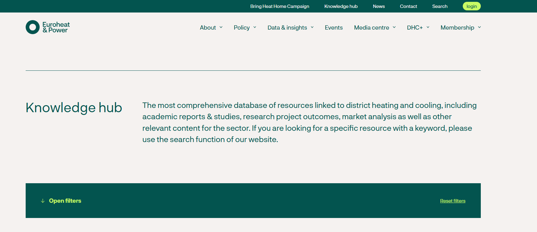 Euroheat & Power Knowledge hub