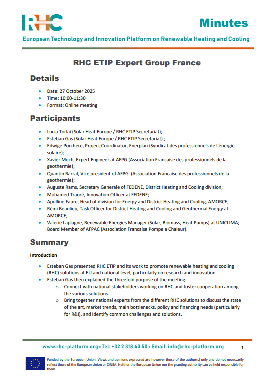 RHC ETIP Expert Group France