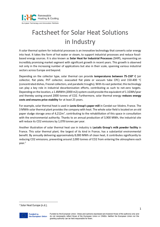 Solar Heat for Industry